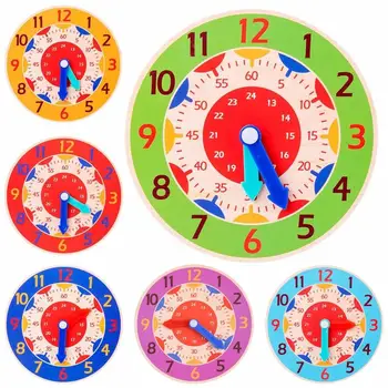 Деревянные обучающие часы-игрушка для доски распознавания времени в классе детского сада Supp Прямая поставка