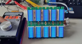 Индикатор заряда батареи, модуль отображения светодиодной гистограммы 10seg, источник питания 12 В постоянного тока, входной сигнал 0-5 В, синий